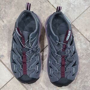 Hoka One One Gray and Burgundy SandalsThey were only used once, they are like ne